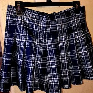 Plaid, pleated "school" skirt